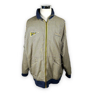 Vintage‎ Nike Harlem Renaissance Rens Jacket Men's XXL 2XL Striped Blue Yellow